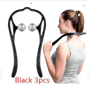 LuxuryGlow Pressure Point Neck & Shoulder Massager – Handheld 3D Roller Therapy Tool