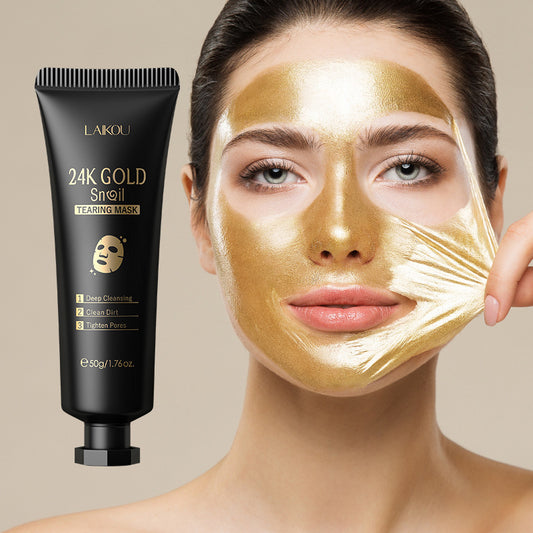 Mascarilla facial desprendible LAIKOU Gold Foil Snail: hidratación profunda y rejuvenecimiento de la piel (50 g)