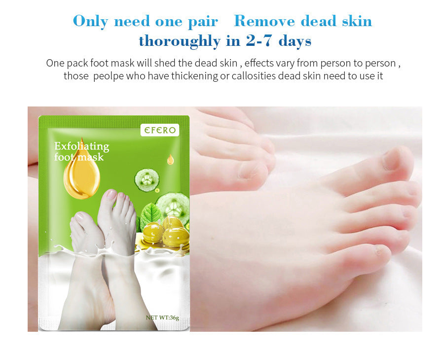 Mascarilla exfoliante para pies EFERO: calcetines exfoliantes para pedicura para unos talones suaves y lisos