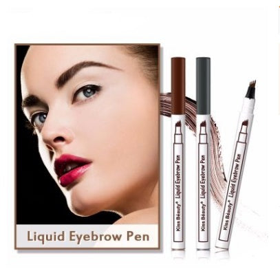 Lápiz de tatuaje para cejas LuxuryGlow resistente al agua de 4 puntas: tinte natural para cejas