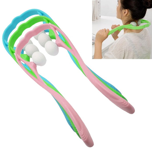 LuxuryGlow Pressure Point Neck & Shoulder Massager – Handheld 3D Roller Therapy Tool