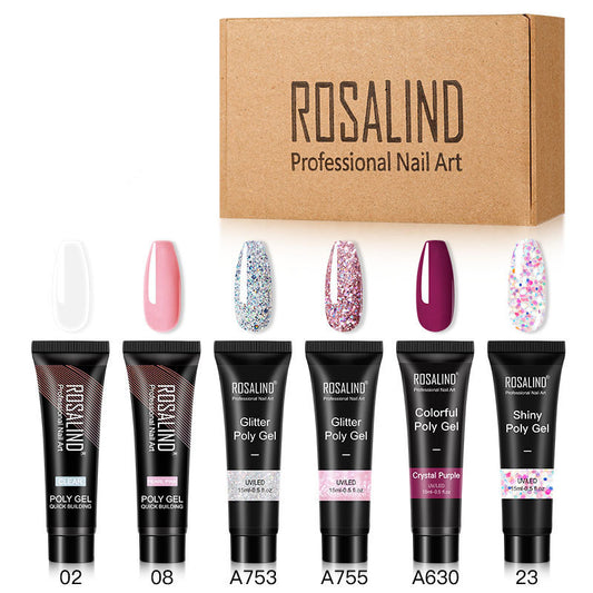 ROSALIND Multi-Color Builder Nail Gel – Gel de extensión sólido de 15 ml para decoración de uñas