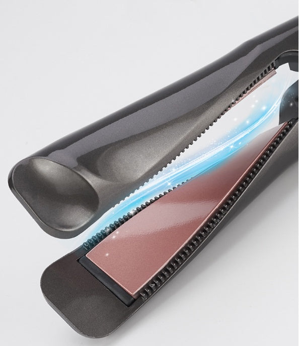 LuxuryGlow 2-in-1 Hair Straightener & Crimper – Wet/Dry Curling Iron with LCD