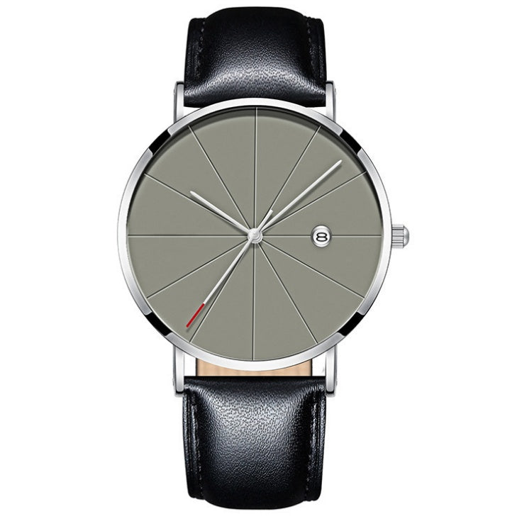 Reloj LuxuryGlow con calendario simple: reloj de cuarzo de acero inoxidable resistente al agua para hombre.