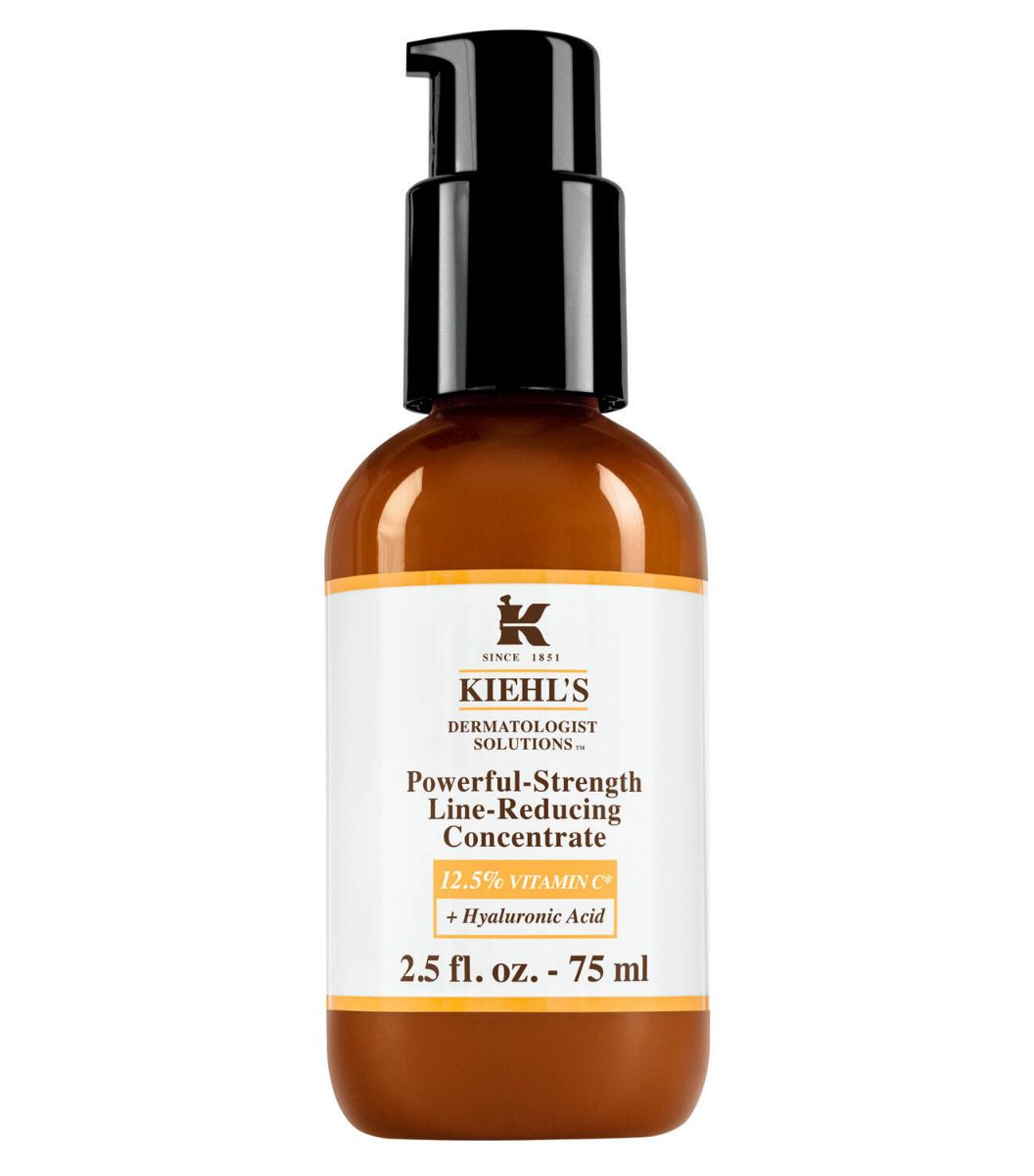 KIEHL’S Powerful Strength Line Reducing Concentrate – Vitamin C Anti-Aging Serum with Hyaluronic Acid for Radiant, Smooth Skin