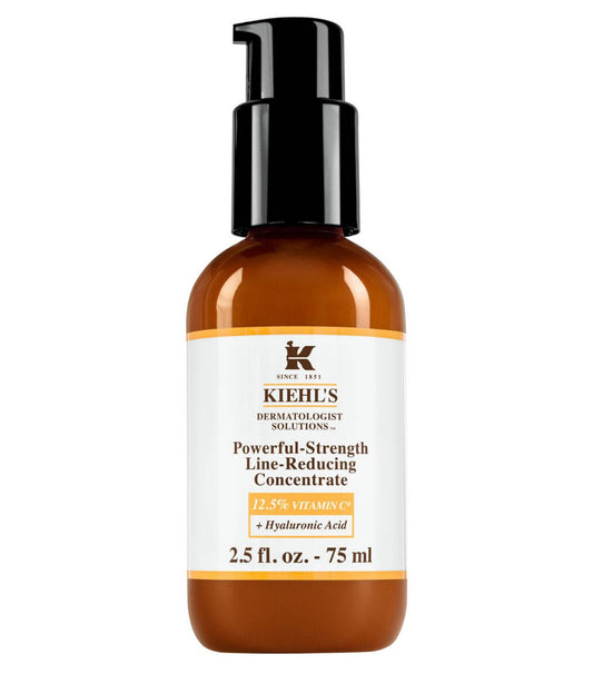 KIEHL’S Powerful Strength Line Reducing Concentrate – Vitamin C Anti-Aging Serum with Hyaluronic Acid for Radiant, Smooth Skin