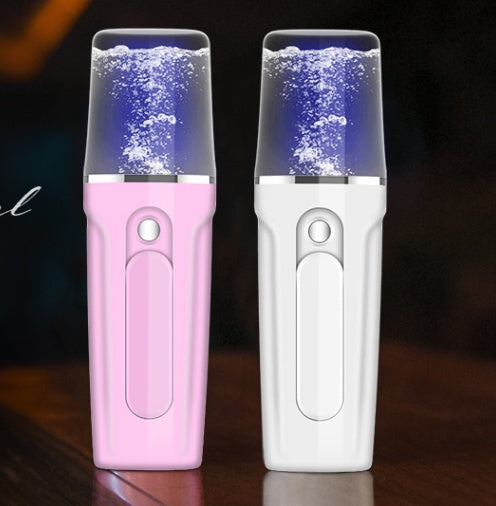 Vaporizador facial LuxuryGlow Nano Mist con cargador USB: hidratante portátil para la piel