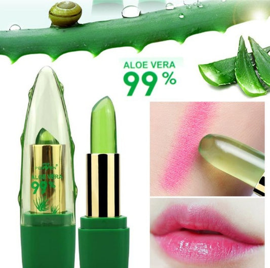 Lápiz labial LuxuryGlow Aloe Vera que cambia de color: bálsamo labial hidratante de larga duración