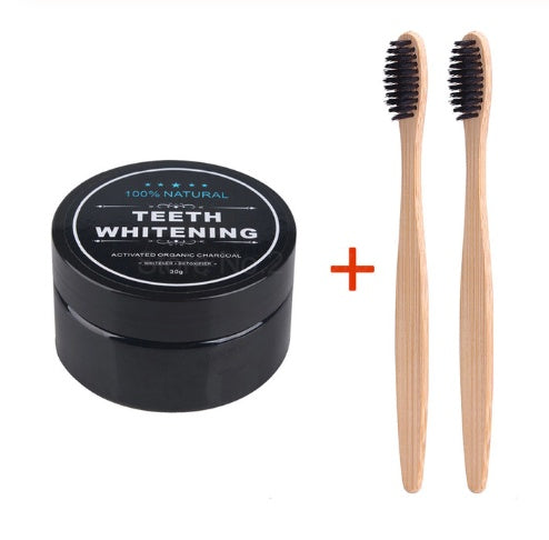 LuxuryGlow Activated Charcoal Teeth Whitening Powder – Coconut-Based Natural Stain Remover