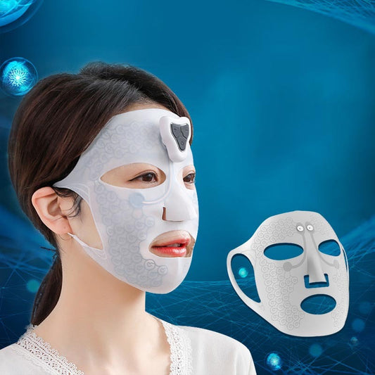 قناع تدليك الوجه الكهربائي من LuxuryGlow - جهاز تجميل لشد البشرة ومكافحة التجاعيد