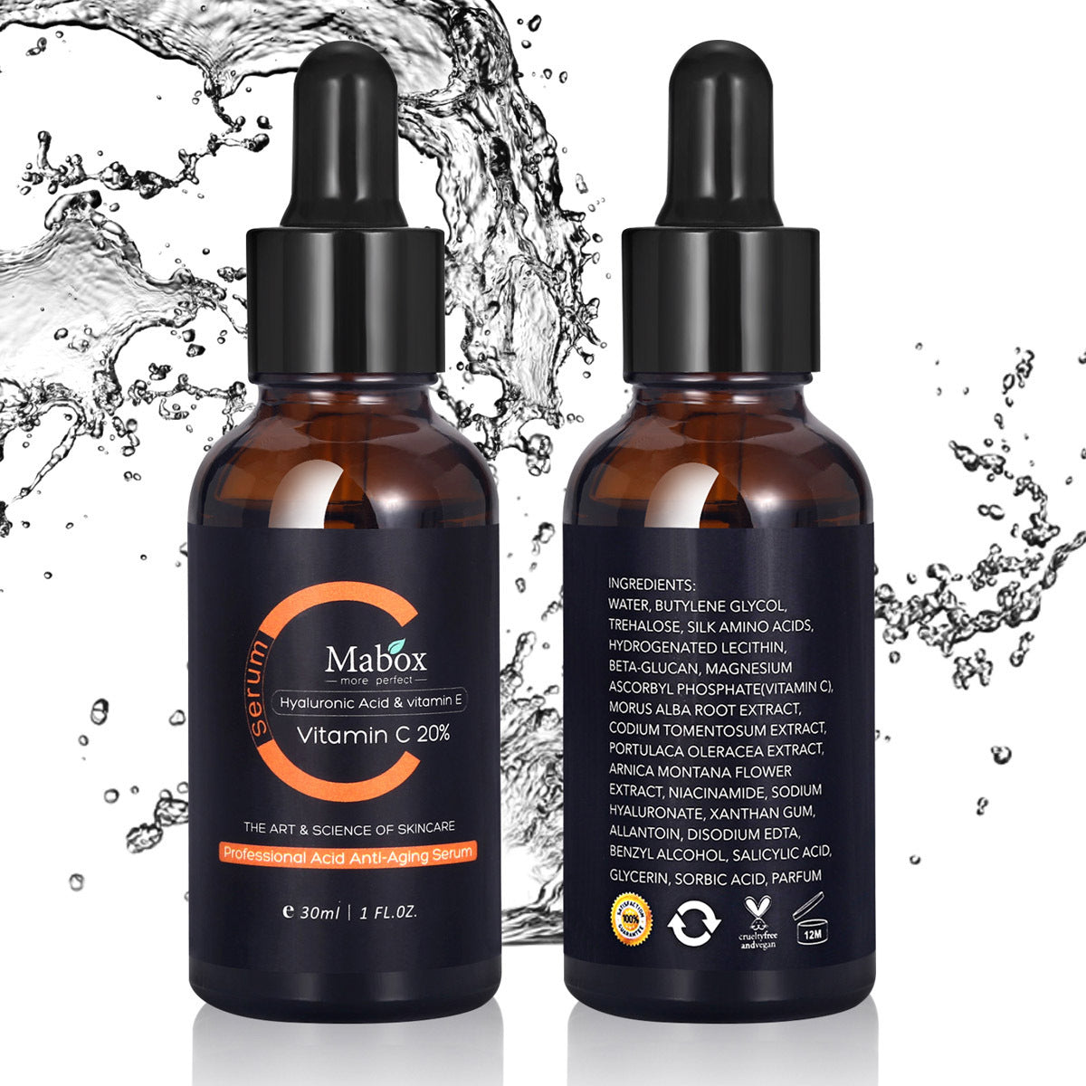 Crema facial con retinol y vitamina C MABOX: antiedad e iluminadora
