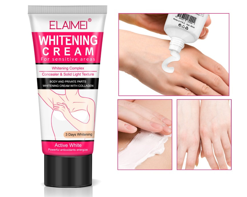 Crema Corporal Blanqueadora ELAIMEI Su Majestad – Hidratante con Acabado de Media de Seda