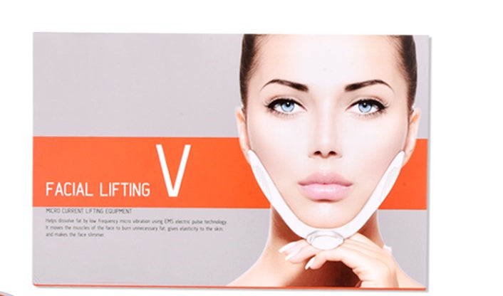 Masajeador facial adelgazante LuxuryGlow en forma de V: dispositivo EMS de lifting y tonificación para mujeres