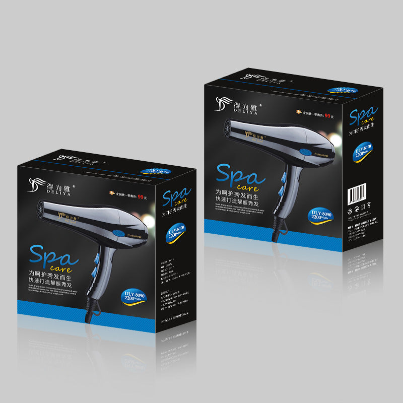 DELIYA High-Power Ionic Hair Dryer with Blue Light Technology – 2000W Fast Dry