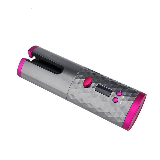 Rizador de pelo inalámbrico recargable por USB LuxuryGlow: rizador inteligente de 6 temperaturas