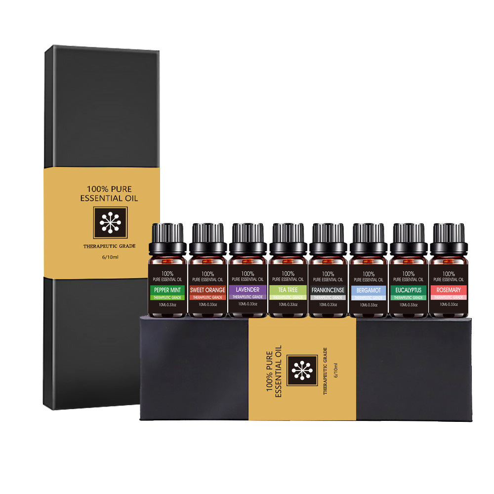 Set de aceites esenciales de aromaterapia orgánicos Gu Jia de grado terapéutico para difusor