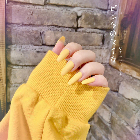Alice Frosted Waterproof Fake Nails – Autumn Winter Ballet Press-On Set by Alice
