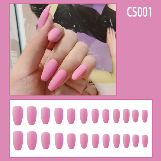 Alice Frosted Waterproof Fake Nails – Autumn Winter Ballet Press-On Set by Alice