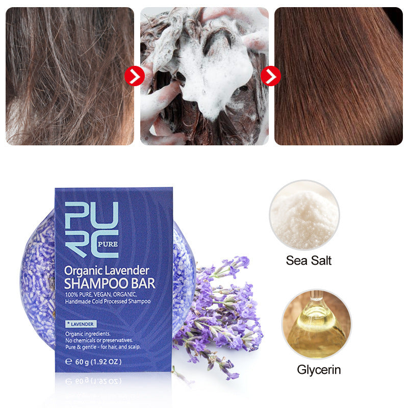 Champú y jabón herbal Purc: anticaspa, control de grasa y nutrición capilar (varios aromas)
