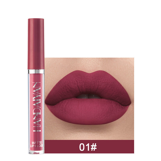 Labial líquido mate HANDAIYAN: antiadherente, resistente a las manchas y de larga duración.