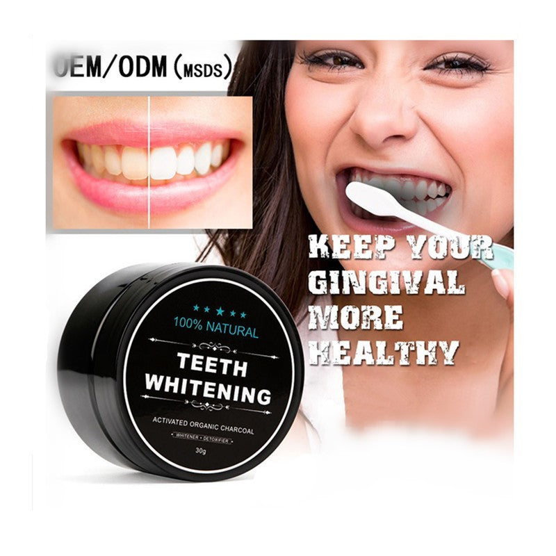 LuxuryGlow Activated Charcoal Teeth Whitening Powder – Coconut-Based Natural Stain Remover