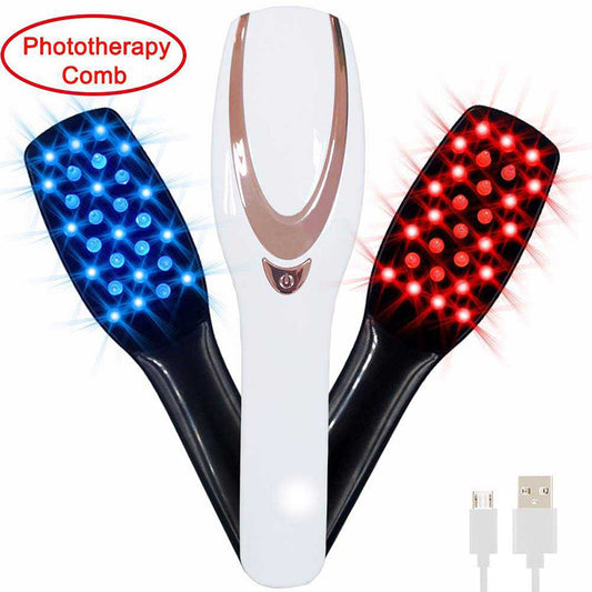 Masajeador USB iridiscente para cabello y cabeza LuxuryGlow: Relajante de cuero cabelludo con vibración de 3 velocidades