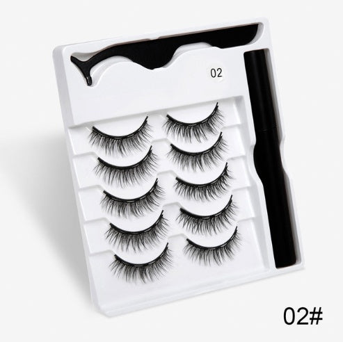 LuxuryGlow Magnetic False Eyelashes – Natural Look with Cotton Stem (1 Pair)