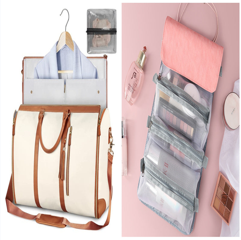 Large Capacity Travel Duffle Bag Women's Handbag Folding Suit Bag Waterproof Clothes Totes - LUXURY GLOW