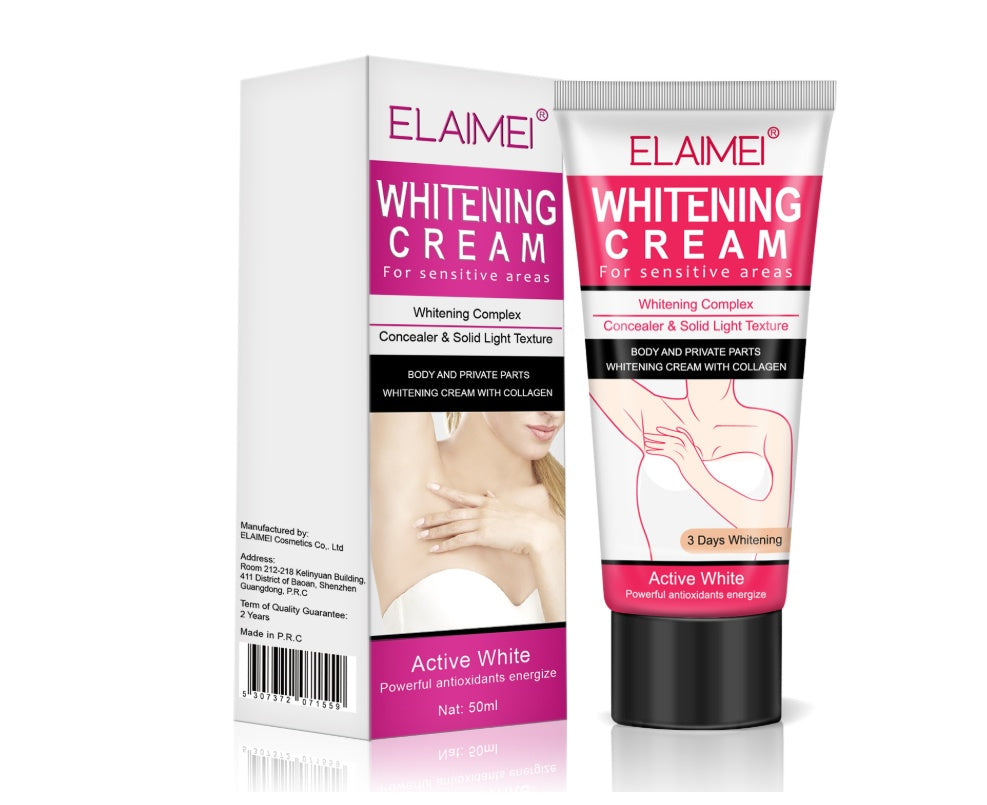 Crema Corporal Blanqueadora ELAIMEI Su Majestad – Hidratante con Acabado de Media de Seda