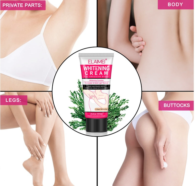 Crema Corporal Blanqueadora ELAIMEI Su Majestad – Hidratante con Acabado de Media de Seda