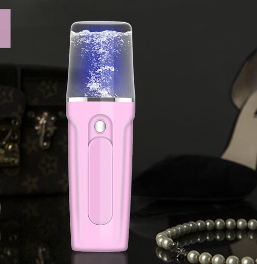 Vaporizador facial LuxuryGlow Nano Mist con cargador USB: hidratante portátil para la piel