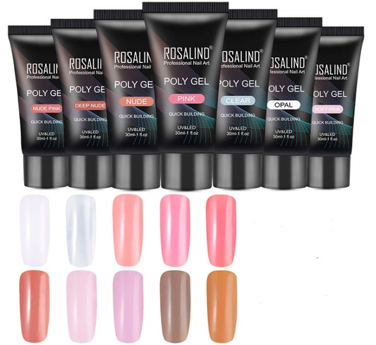 ROSALIND Crystal Nail Extension Gel – Long-Lasting UV Phototherapy Nail Builder (30ml)