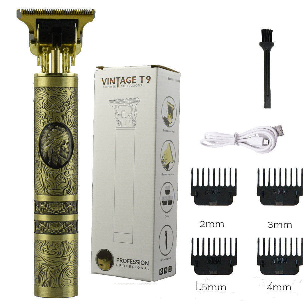 VINTAGE T9 Cordless Hair Clipper & Beard Trimmer – Precision Grooming Tool for Men