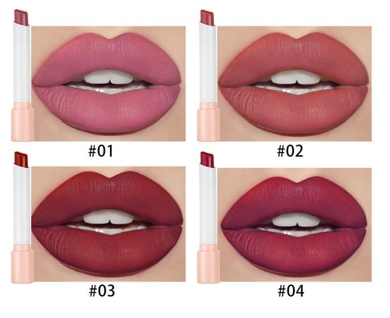 Set de labiales LuxuryGlow Matte Mist: acabado semi-gamuza de larga duración (4 tonos)