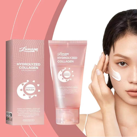 قناع تغليف ليلي بالكولاجين من LuxuryGlow - قناع لشد البشرة وترطيبها ومضاد للتجاعيد