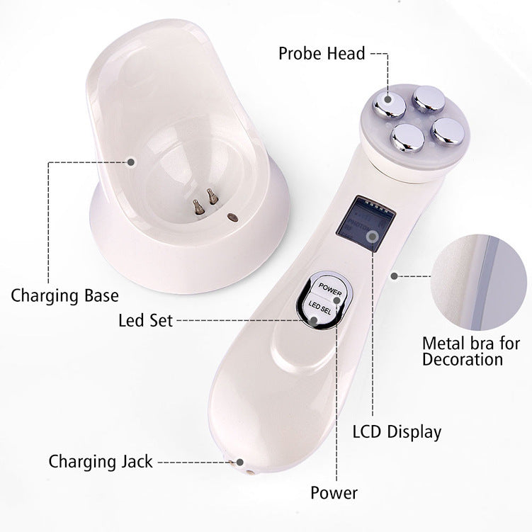 جهاز تجديد شباب الوجه LuxuryGlow EMS RF - أداة لشد البشرة ومكافحة الشيخوخة