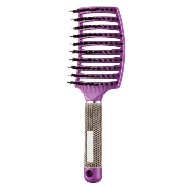 Cepillo desenredante antienredos LuxuryGlow: masajeador del cuero cabelludo y peine de cerdas para mujeres