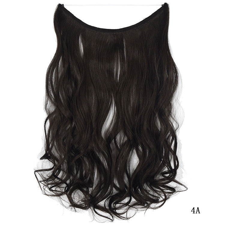 LuxuryGlow 22" Invisible Wire Hair Extensions – No Clips, Silky Straight Hairpiece
