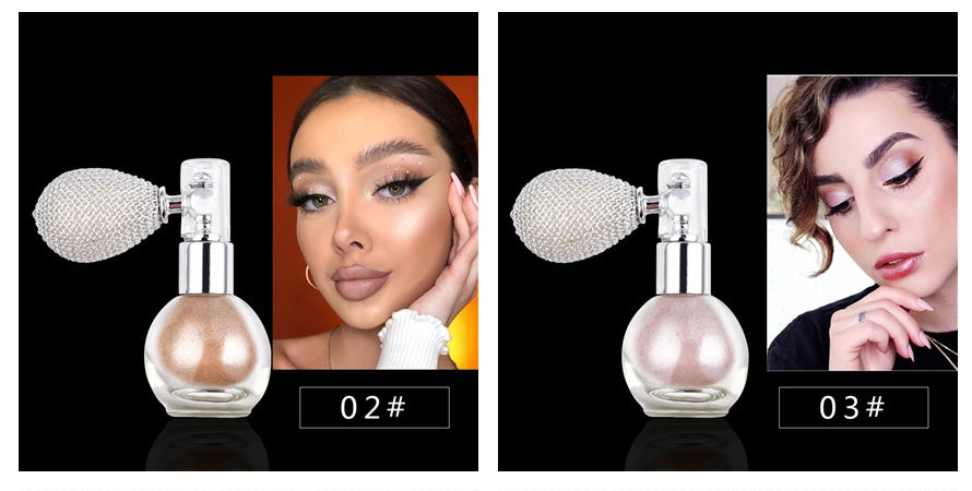 Iluminador en aerosol con brillo TEAYASON: polvos brillantes para rostro y cuerpo