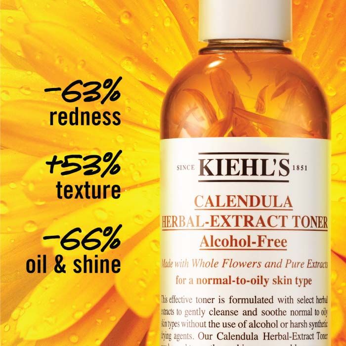 KIEHL’S Calendula Herbal Extract Toner – Alcohol-Free Pore Tightening & Skin Soothing