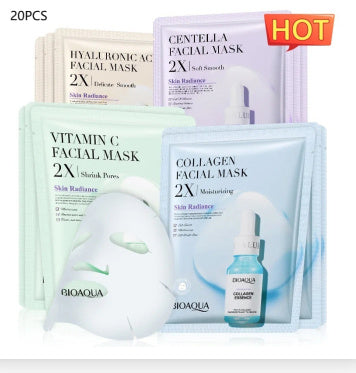 BIOAOUA Collagen & Hyaluronic Acid Face Mask – Hydrating & Firming Sheet Mask