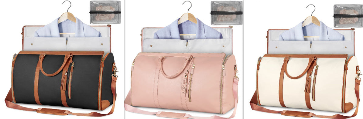 Large Capacity Travel Duffle Bag Women's Handbag Folding Suit Bag Waterproof Clothes Totes - LUXURY GLOW