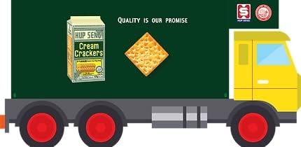 Hup Seng Original Cream Crackers 400g – Classic Malaysian Biscuits, Baked & Crunchy