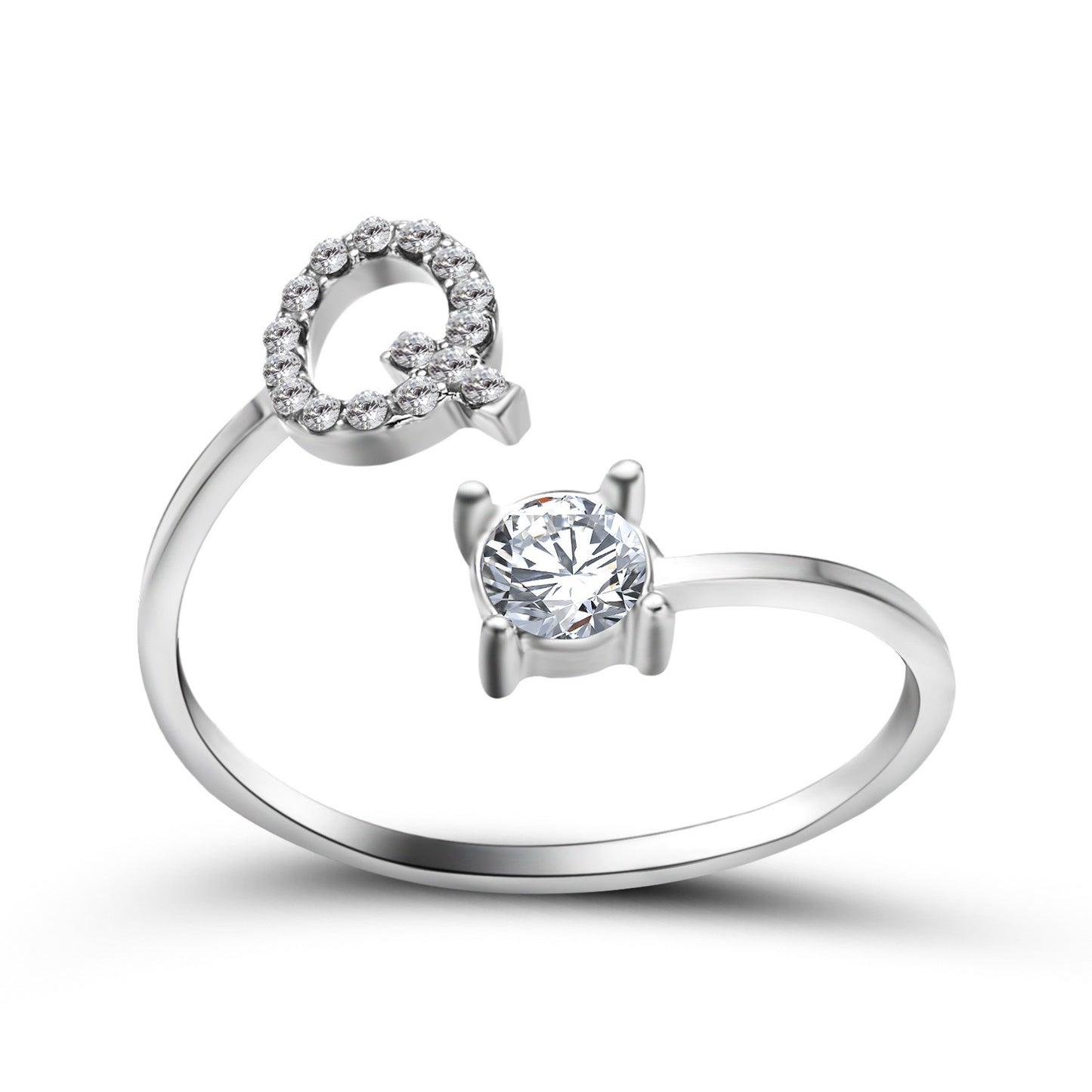 New Design Adjustable 26 Initial Letter Ring Fashion Jewelry For Women Simple Elegant Jewelry - LUXURY GLOW