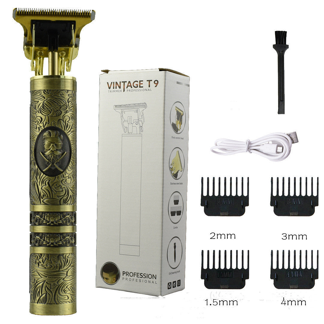 VINTAGE T9 Cordless Hair Clipper & Beard Trimmer – Precision Grooming Tool for Men