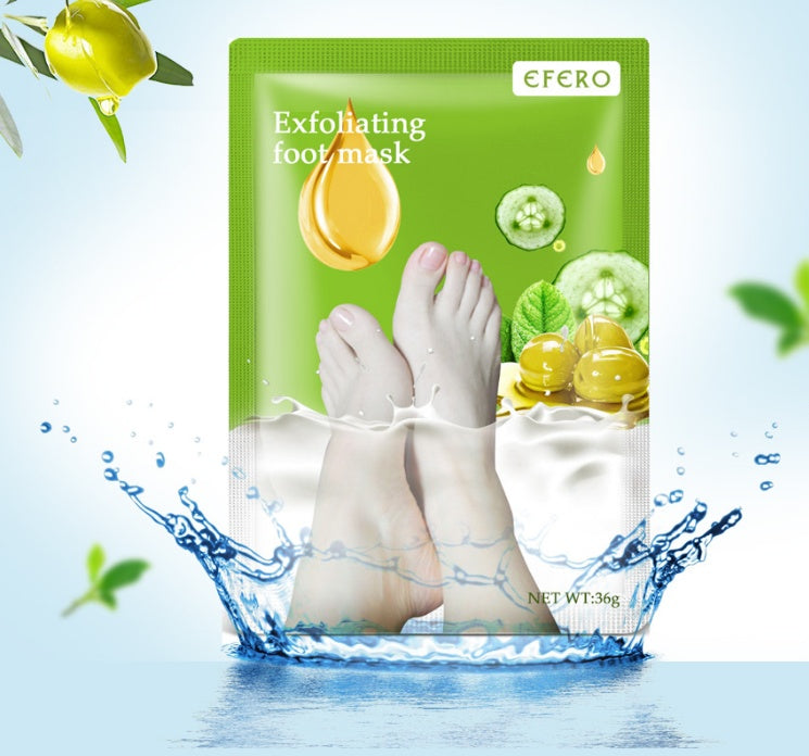 Mascarilla exfoliante para pies EFERO: calcetines exfoliantes para pedicura para unos talones suaves y lisos