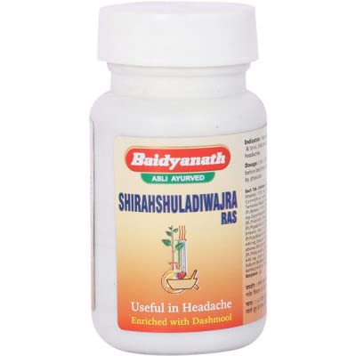 Baidyanath Jhansi Shirashuladivajra Ras | Ayurvedic Headache & Migraine Relief Tablets | 40 Tabs × Pack of 2