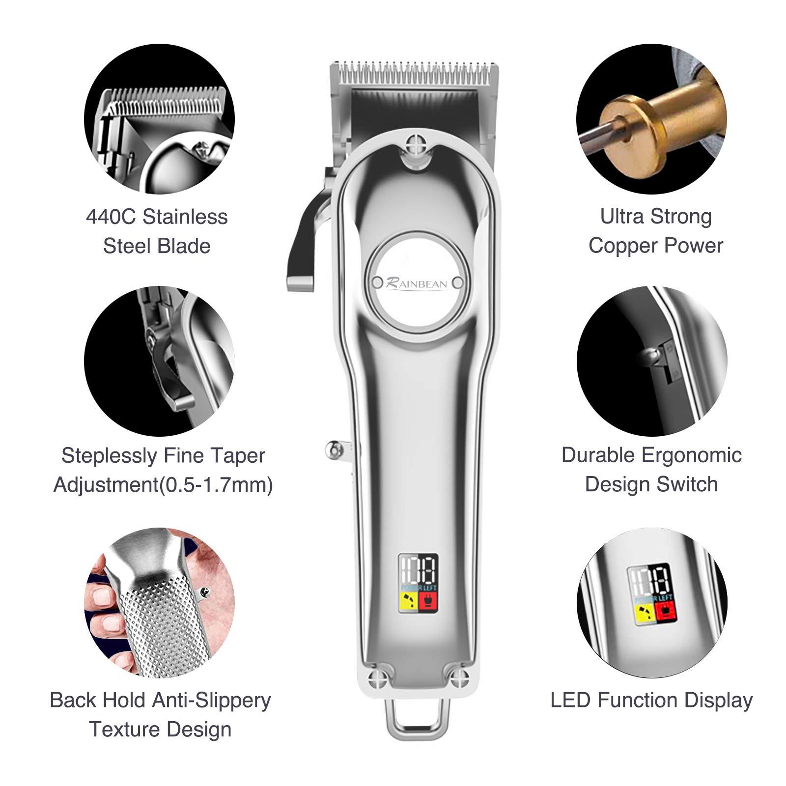 Men Hair Trimmer 3 in 1 IPX7 Waterproof Beard Trimmer Grooming Kit Cordless Hair Clipper for Women & Children LED Display USB Rechargeable Amazon Banned - LUXURY GLOW