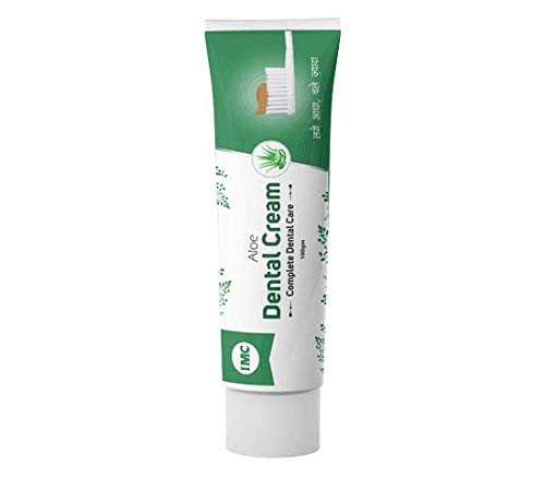 IMC Ayurvedic Aloe Dental Cream – Pack of 2 (100g Each) | Natural Toothpaste for Whitening, Fresh Breath & Gum Care
