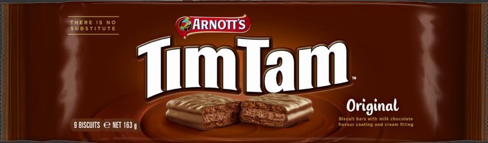 Arnotts TimTam Original Chocolate Biscuits – Imported Australian Snack 163g